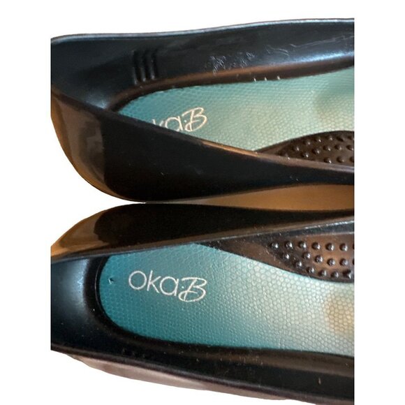 OkaB Flat Black Jelly Ballet Slipper Shoe Size 8 - Picture 2 of 6